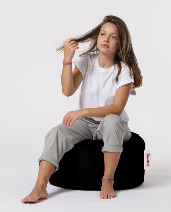 Atelier Del Sofa Round Pouf - Black